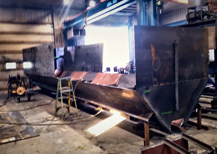 Trémie en fabrication